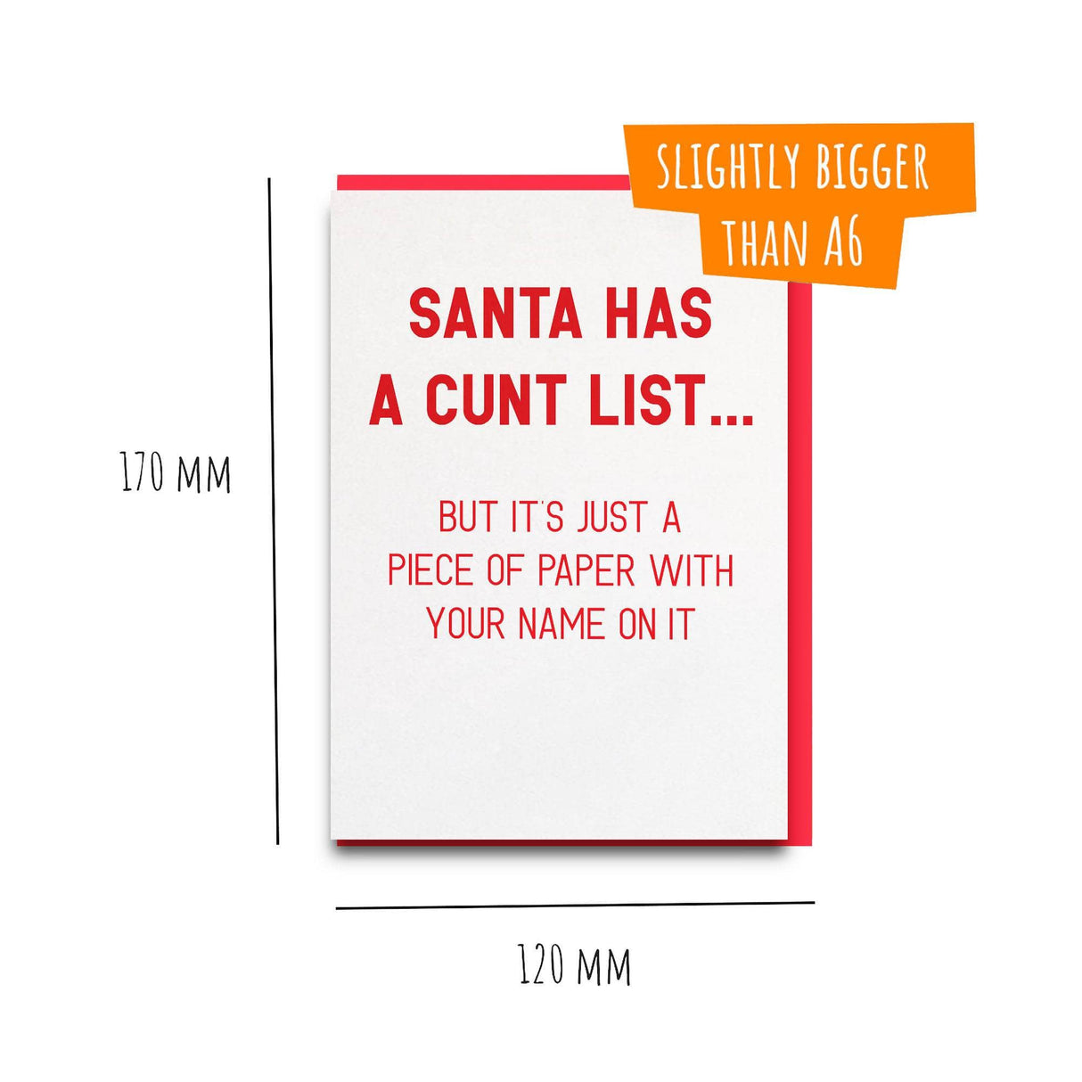 Santa has a cunt list