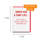 Santa has a cunt list