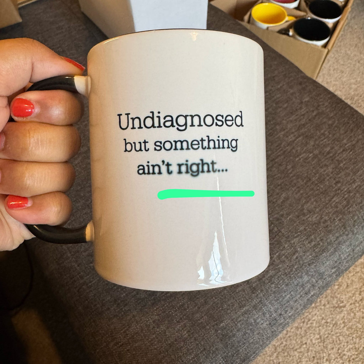 Undiagnosed (smudged on one side)