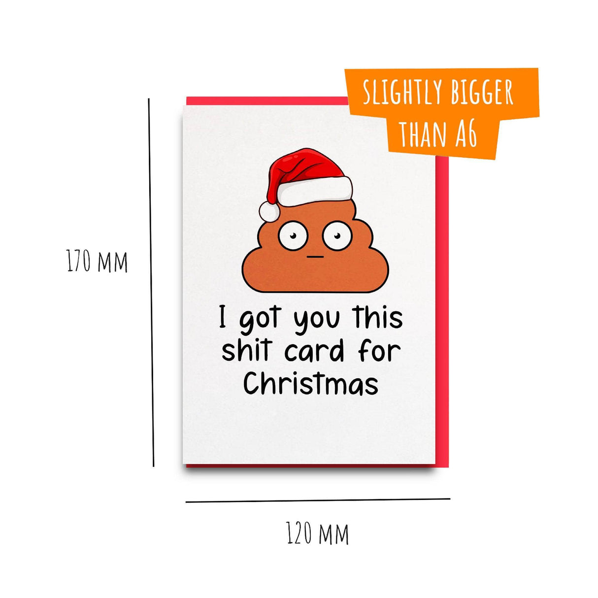 a christmas card with a cartoon character wearing a santa hat