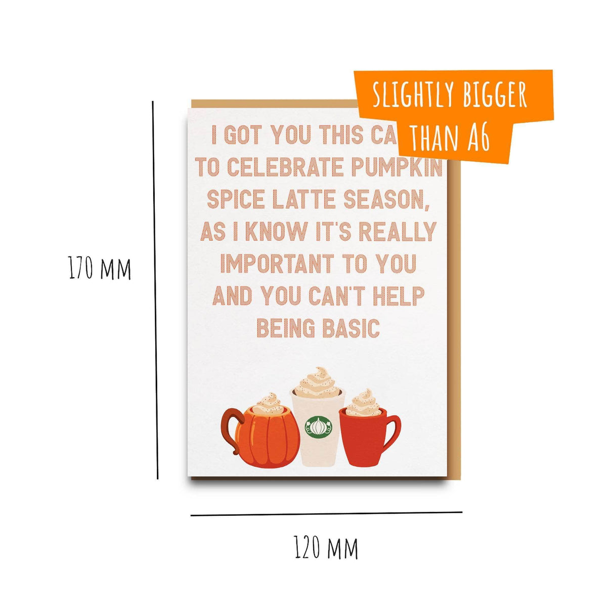 funny pumpkin spice card