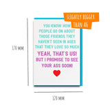 funny thinking of you card for best friend 