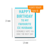 ex husband birthday card