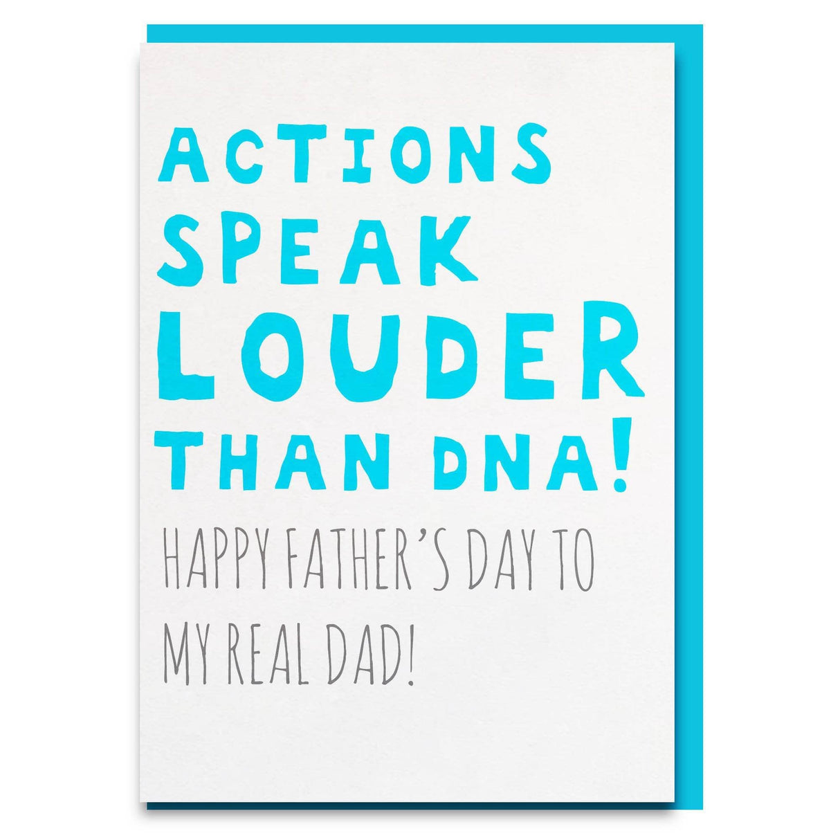 sweet action speak louder than DNA father's day card sw