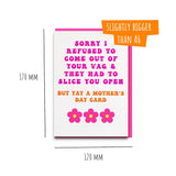 rude mother's day card