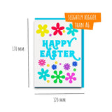 floral happy easter card