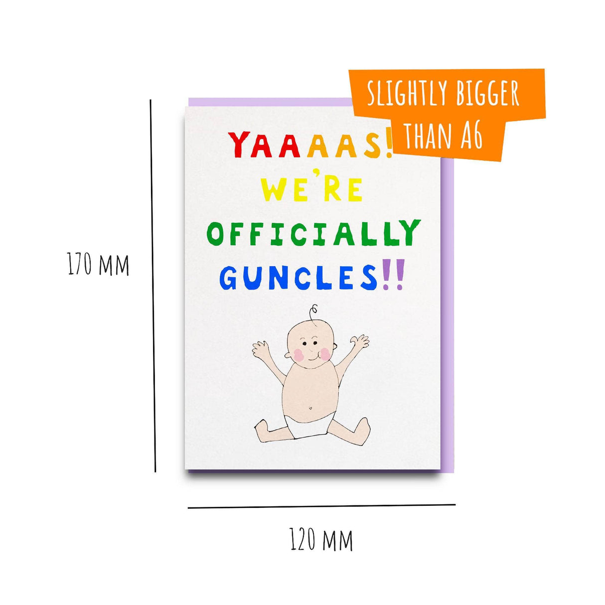 congrautlations on new baby card from new uncles 