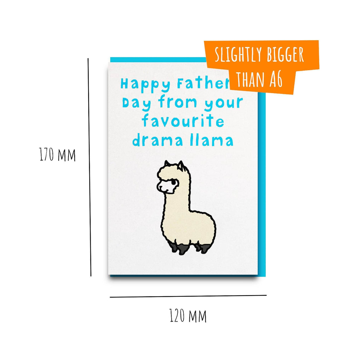 funny drama llama fathers day card