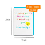 personalised uncle fathers day card from kids