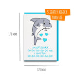 daddy baby shark father's day card