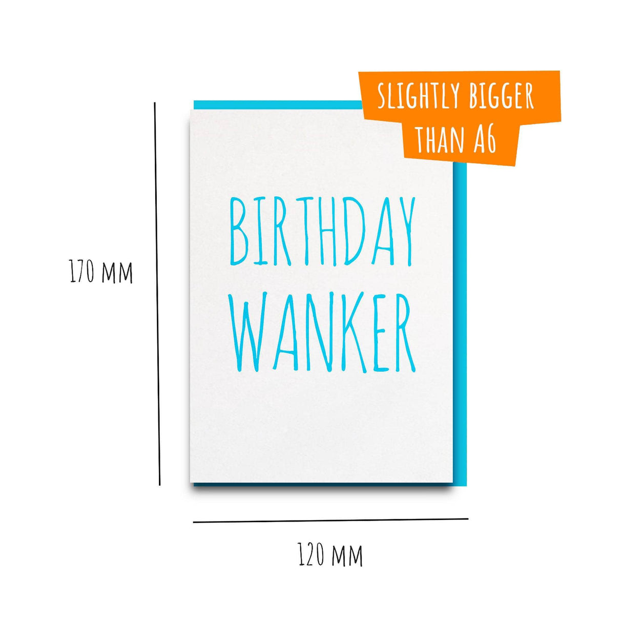 Funny birthday wanker card.