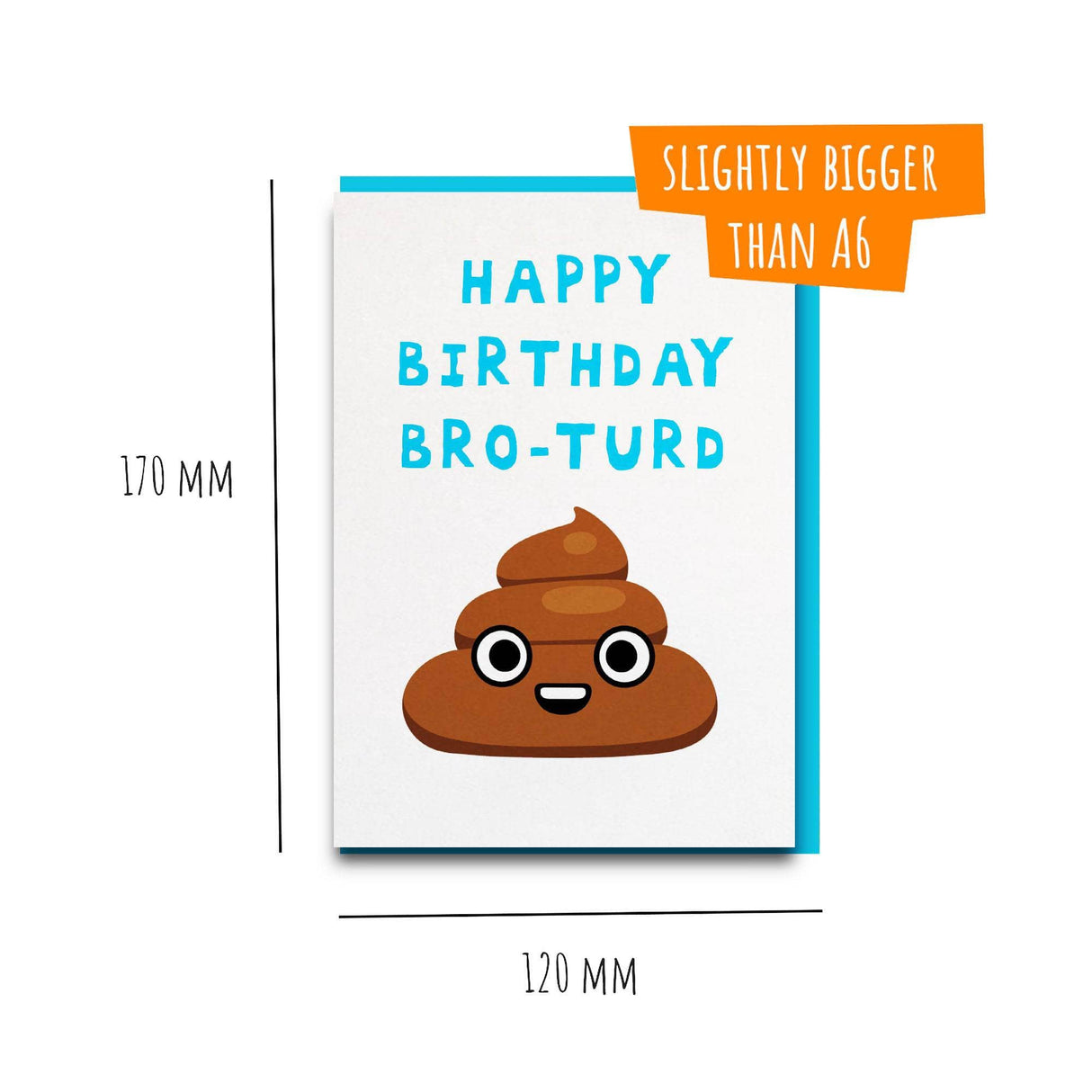 Funny bro-turd birthday card for brother!