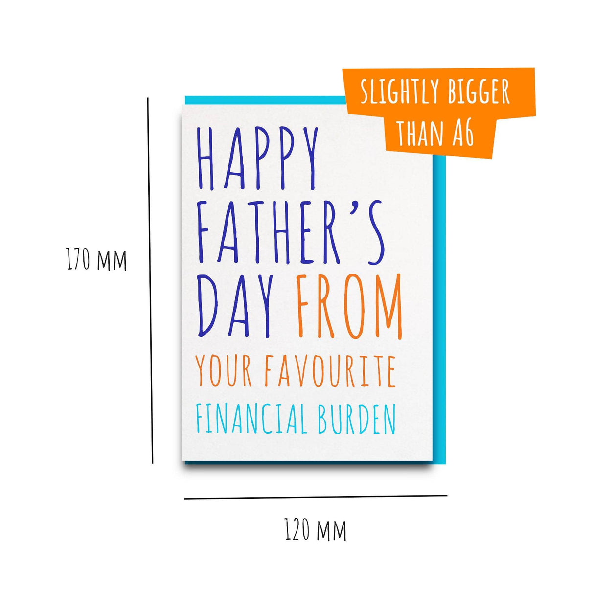 funny financial burden fathers day card