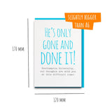 Funny and sweet personalised A-level results got into university congratulations card.