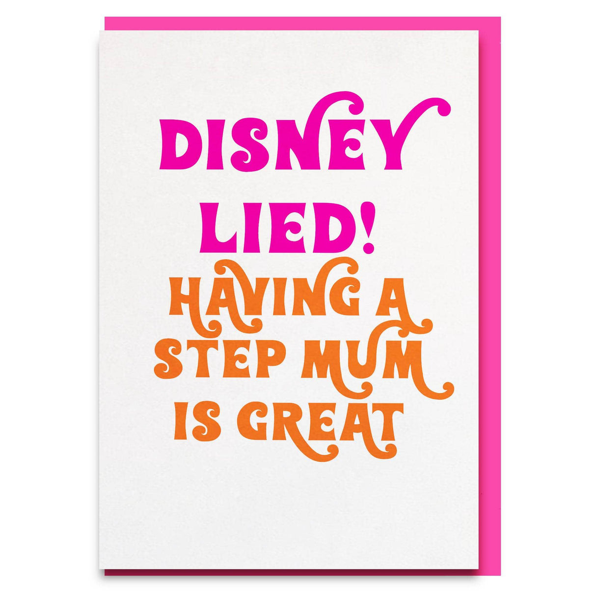 Step mum mothers day card funny sweet