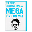 funny johnny deep mega pint birthday card