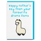 funny drama llama fathers day card