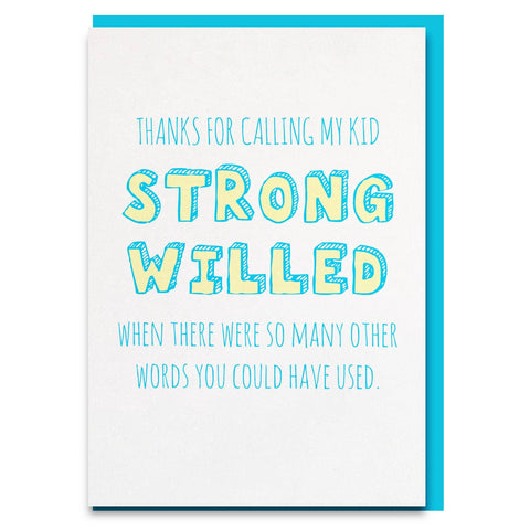 Funny and cheeky thank you card for teacher.