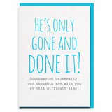 Funny and sweet personalised A-level results got into university congratulations card.