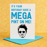 funny johnny deep mega pint birthday card