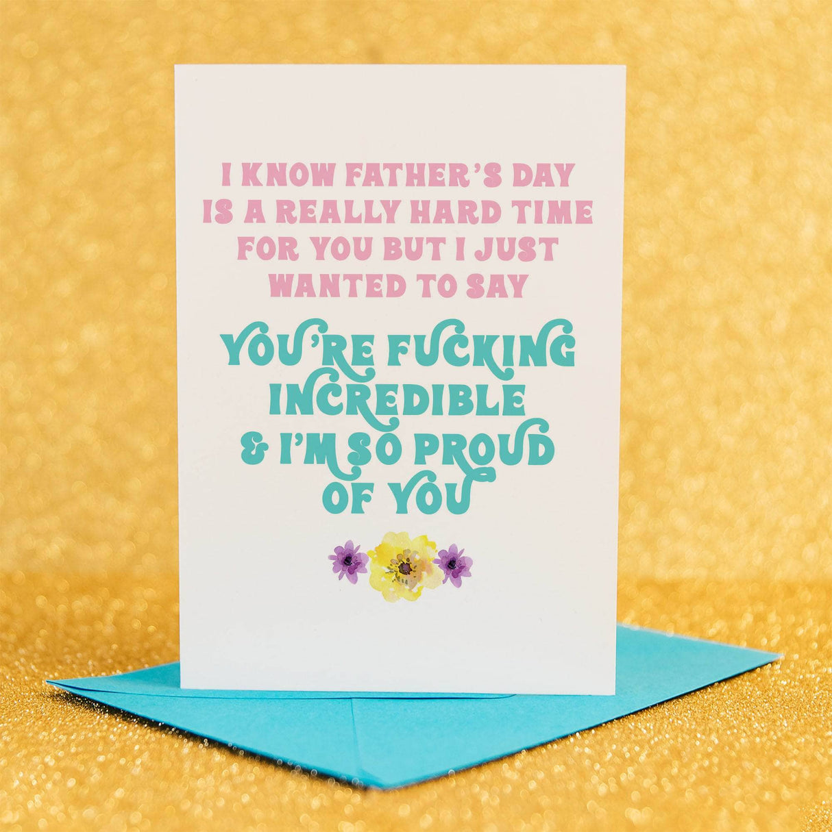 Thinking of you card for friend or loved dealing with loss this Father's Day. 