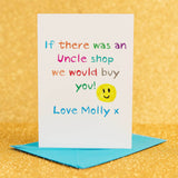 personalised uncle fathers day card from kids