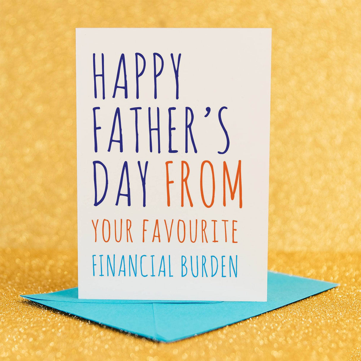 funny financial burden fathers day card