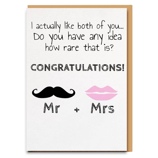 Funny wedding card – Cheeky Zebra