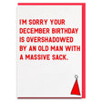 Funny december birthday card