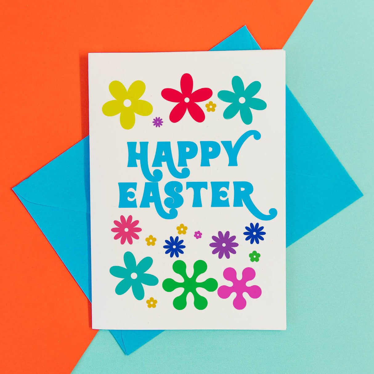 floral happy easter card