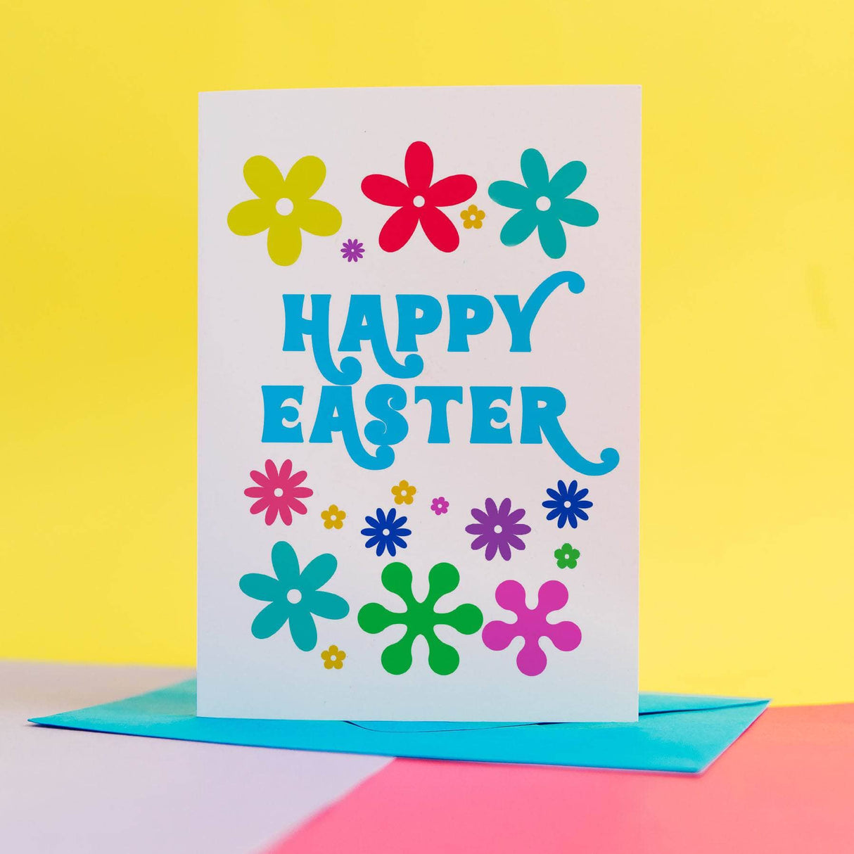 floral happy easter card