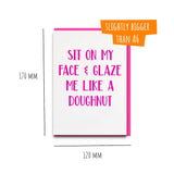 sit on my face valentines day card rude for her